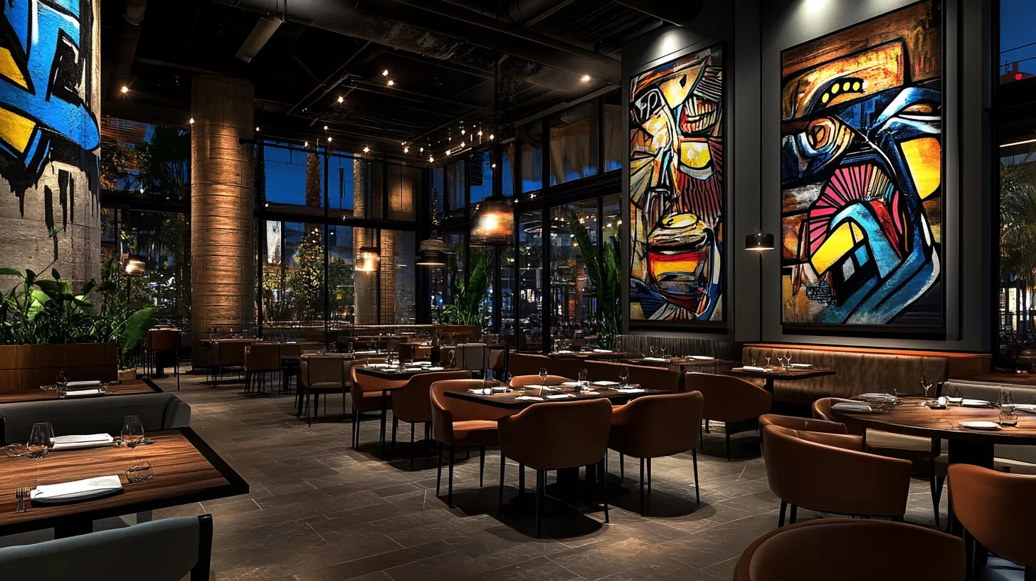 الهوية البصرية الفريدة في تصميم المطاعم: ألوان جريئة وديكورات مبتكرة لجذب الزبائن